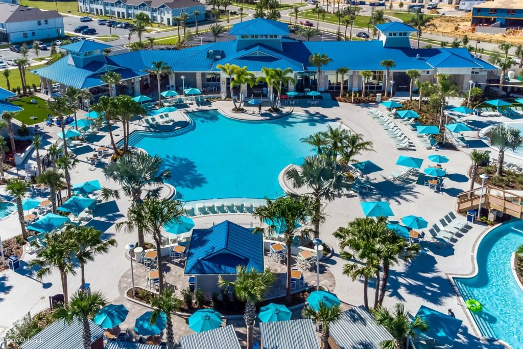 windsor island pools view aerial